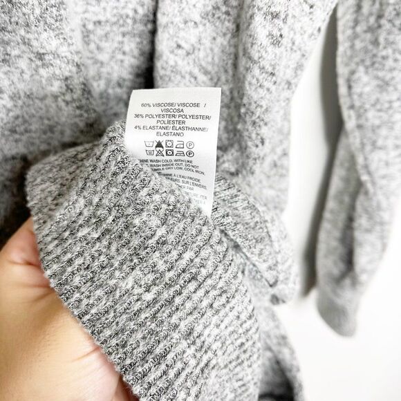 LUCKY BRAND Gray V-Neck Soft Sweater  - Picture 5 of 9